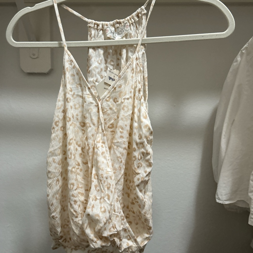 Leopard Print Cream Women's Top